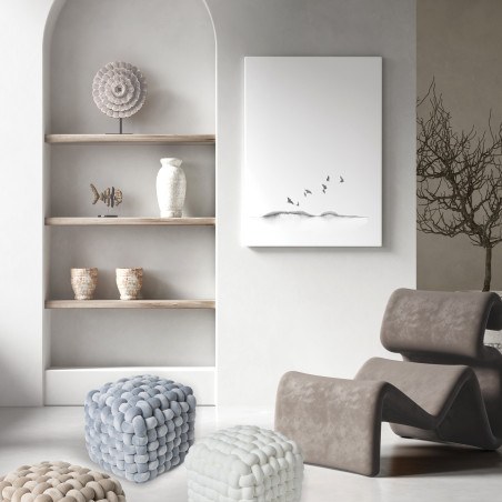 Πουφ Das Home 2275 White 43x43x40