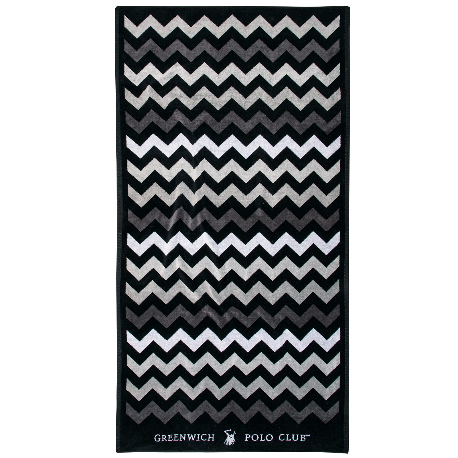 Πετσέτα Θαλάσσης Greenwich Polo Club 4007 Black- Grey 90x180