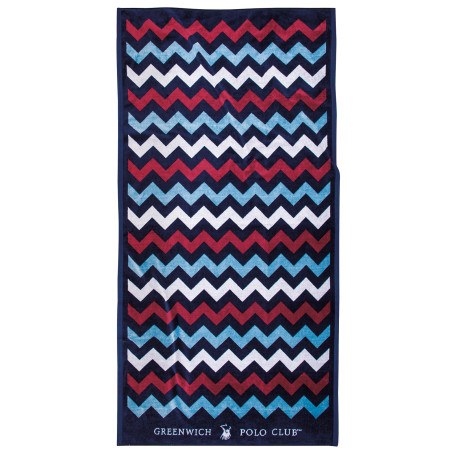 Πετσέτα Θαλάσσης Greenwich Polo Club 4008 Blue- Red- White 90x180