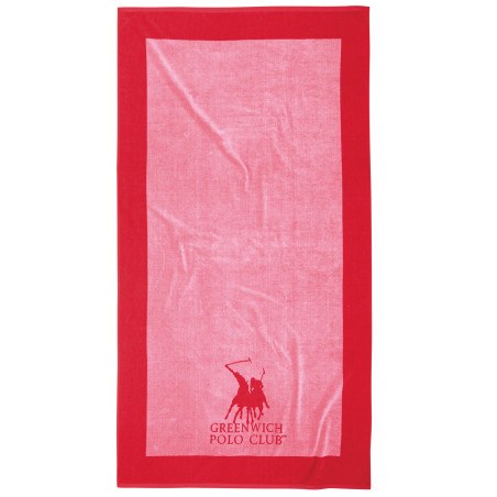Πετσέτα Θαλάσσης Greenwich Polo Club 4000 Pink- Red 90x180