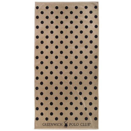 Πετσέτα Θαλάσσης Greenwich Polo Club 4071 Black- Taupe 90x170