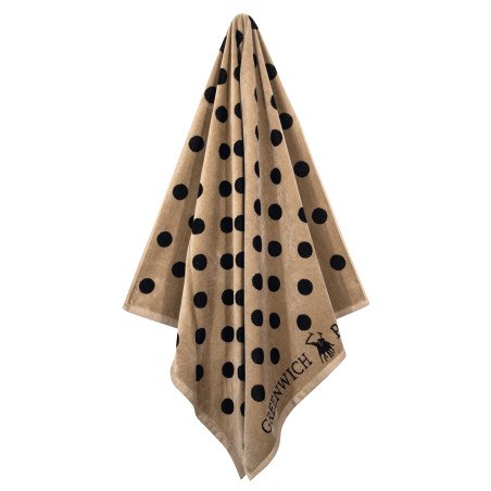 Πετσέτα Θαλάσσης Greenwich Polo Club 4071 Black- Taupe 90x170