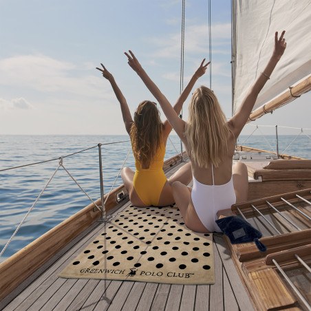 Πετσέτα Θαλάσσης Greenwich Polo Club 4071 Black- Taupe 90x170