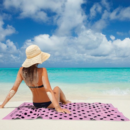 Πετσέτα Θαλάσσης Greenwich Polo Club 4072 Black- Pink 90x170