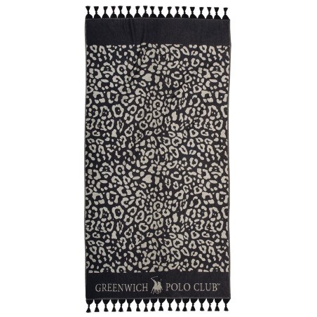 Πετσέτα Θαλάσσης - Παρεό Greenwich Polo Club 4059 Black- Ivory 90x170