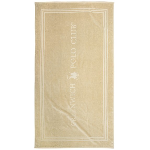 Πετσέτα Θαλάσσης Greenwich Polo Club 4062 Ivory 90x170