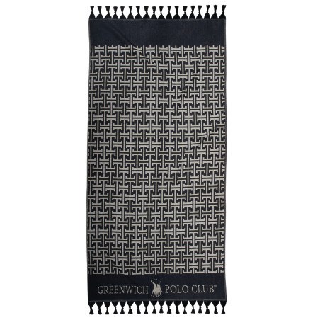 Πετσέτα Θαλάσσης - Παρεό Greenwich Polo Club 4056 Black- Grey 90x170