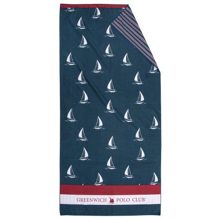 Πετσέτα Θαλάσσης Greenwich Polo Club 4026 Blue- Red 80x170
