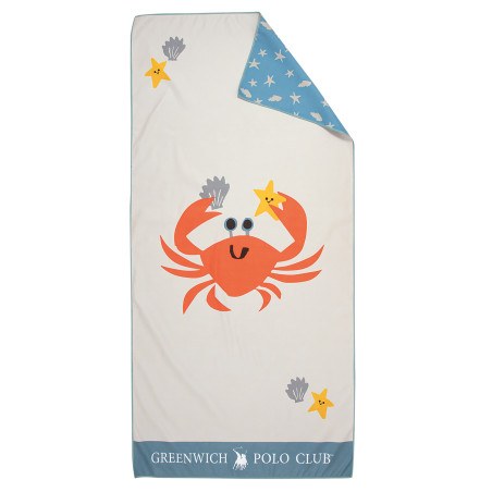 Παιδική Πετσέτα Θαλάσσης Greenwich Polo Club 4080 Blue- Grey 70x140