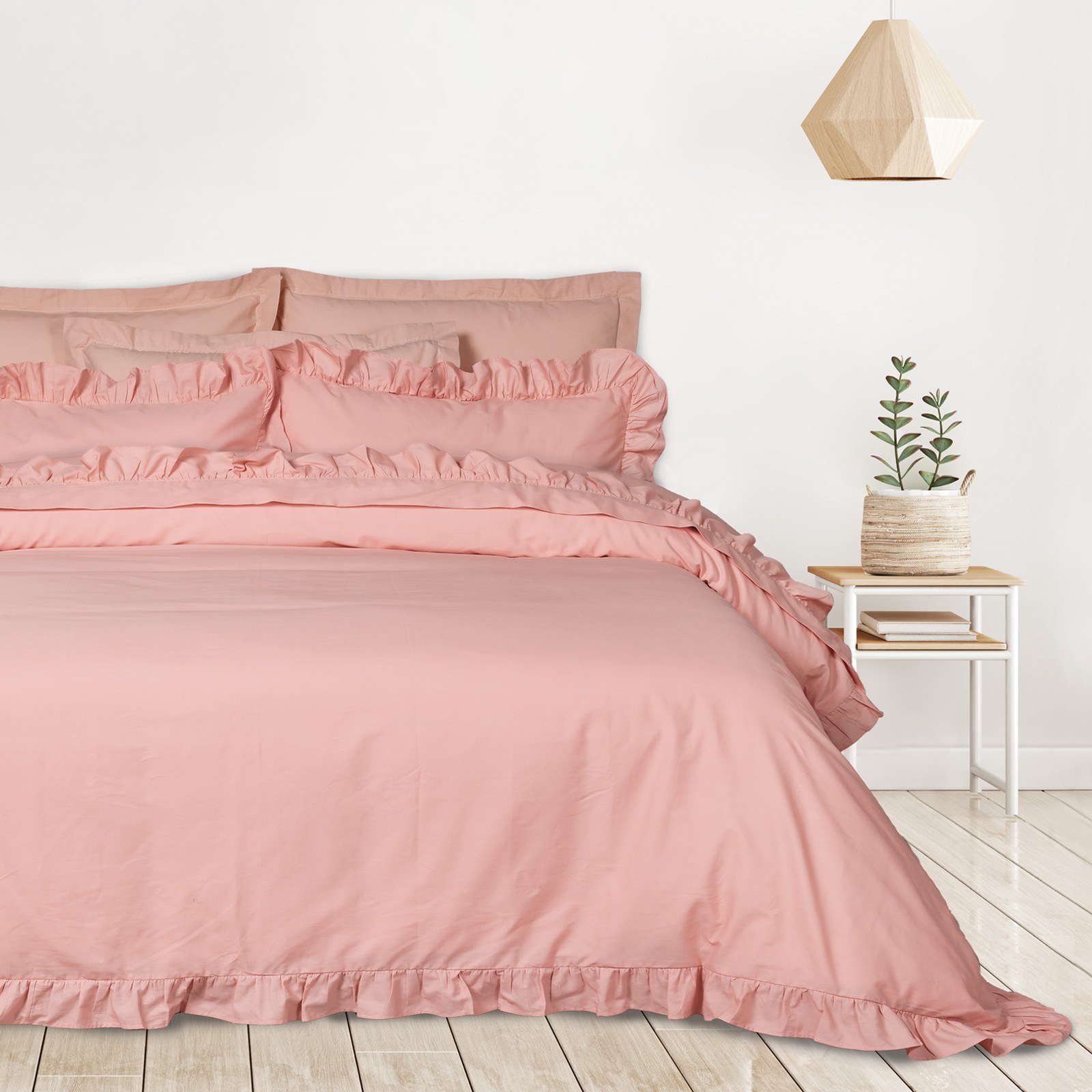 Σετ Παπλωματοθήκη Υπέρδιπλη 3 Τεμαχίων Das Home 3169 Pink 220x240