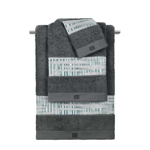 Σετ Πετσέτες 3 Τεμαχίων Guy Laroche Cuba Cement - Anthracite