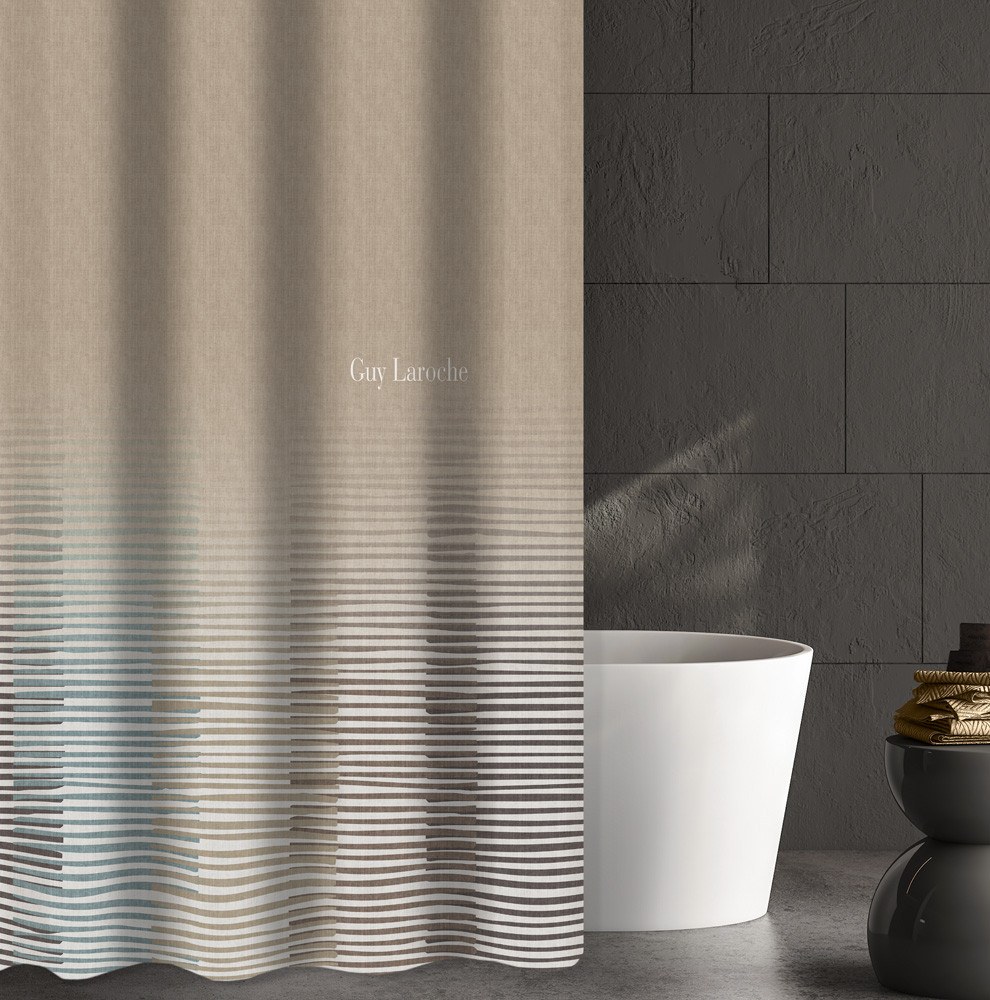Guy Laroche - ΣΗΜΑΝΤΙΚΟ: Σε περίπτωση διαφοράς τιμής από το κατάστημα ισχύει παντα και μόνο η τιμή του καταστήματος Κουρτίνα Μπάνιου Guy Laroche Lorenzo Mocca 180x185
