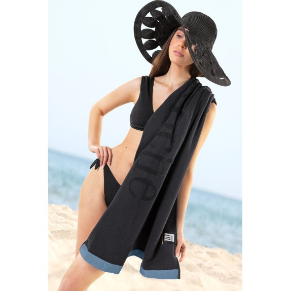 Πετσέτα Θαλάσσης Guy Laroche Double Blue - Black 90x180