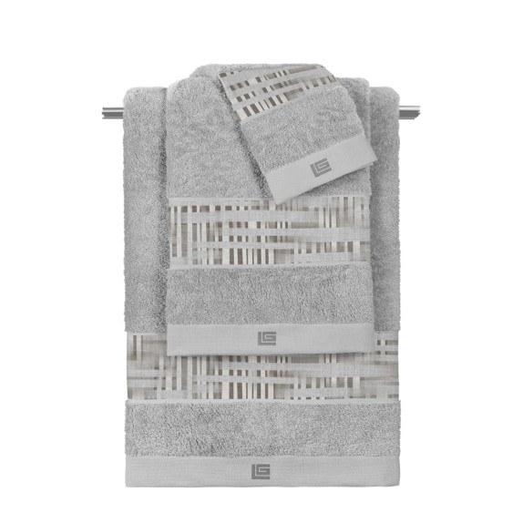 Σετ Πετσέτες 3 Τεμαχίων Guy Laroche Cuba Grey - Silver