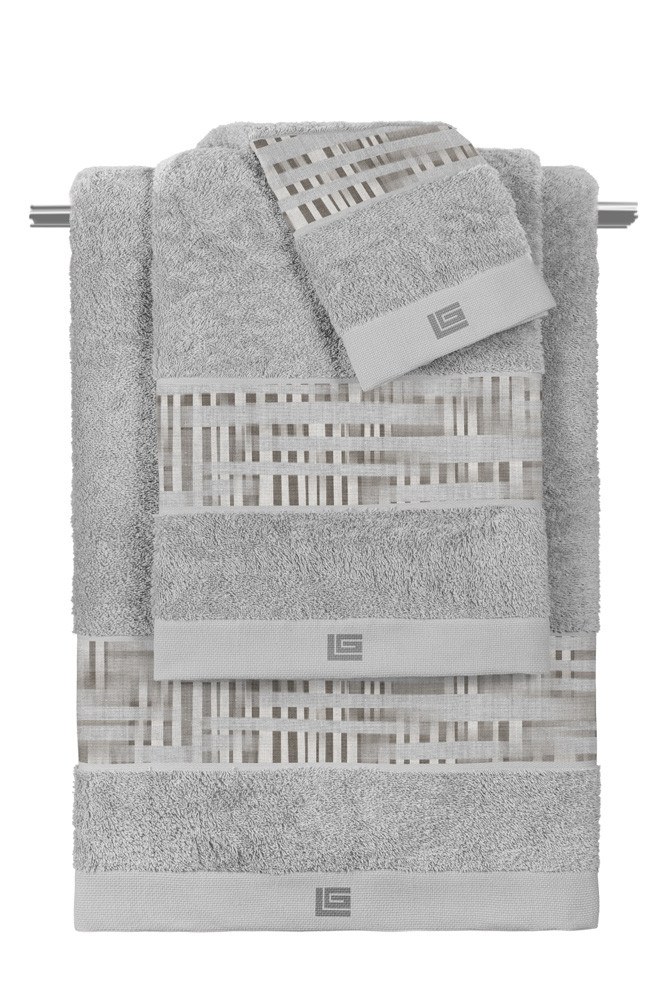Πετσέτες Μπάνιου Anesis Home - ΣΗΜΑΝΤΙΚΟ: Σε περίπτωση διαφοράς τιμής από το κατάστημα ισχύει παντα και μόνο η τιμή του καταστήματος Σετ Πετσέτες 3 Τεμαχίων Guy Laroche Cuba Grey - Silver