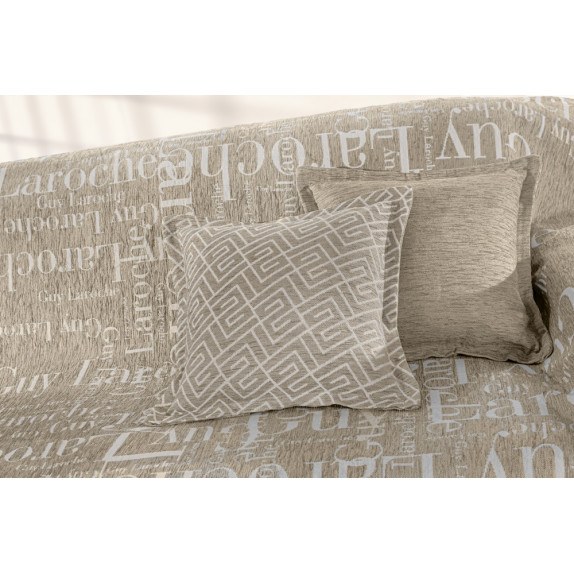 Μαξιλαροθήκη Διακόσμησης Guy Laroche Stamp Taupe 50x50