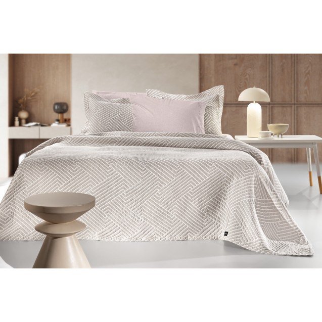 Κουβέρτα Guy Laroche Lupo Beige - White 245x260