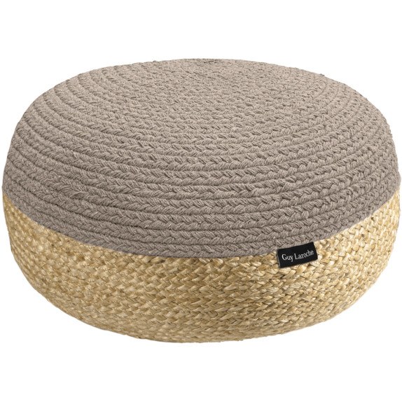 Πουφ Guy Laroche Maya Taupe Ottoman Large 65x65x30