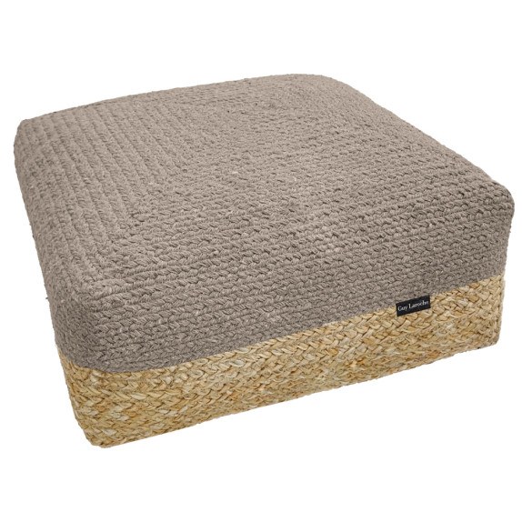 Πουφ Guy Laroche Maya Taupe Boho 50x50x25