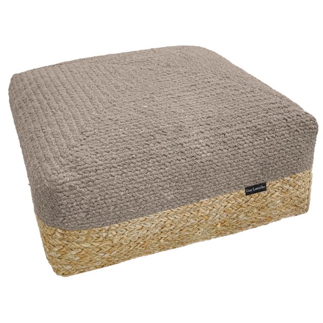 Πουφ Guy Laroche Maya Taupe Boho 50x50x25