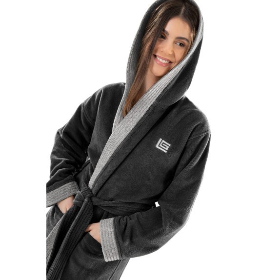 Μπουρνούζι Guy Laroche Monogram Black Medium