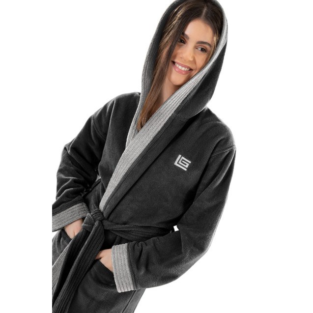 Μπουρνούζι Guy Laroche Monogram Black Xlarge