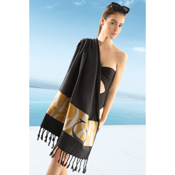 Πετσέτα Θαλάσσης - Παρεό Guy Laroche Pestemal 25 Black...