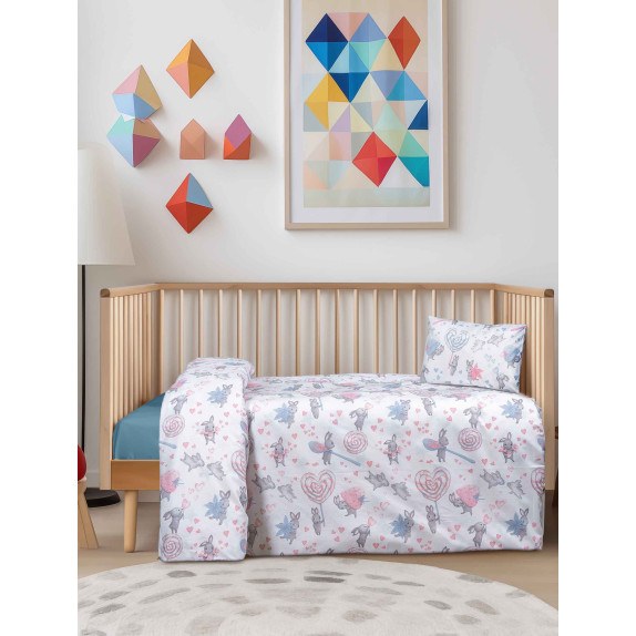 Σετ Σεντόνια Κούνιας 3 Τεμαχίων Madi Lagolino 120x170