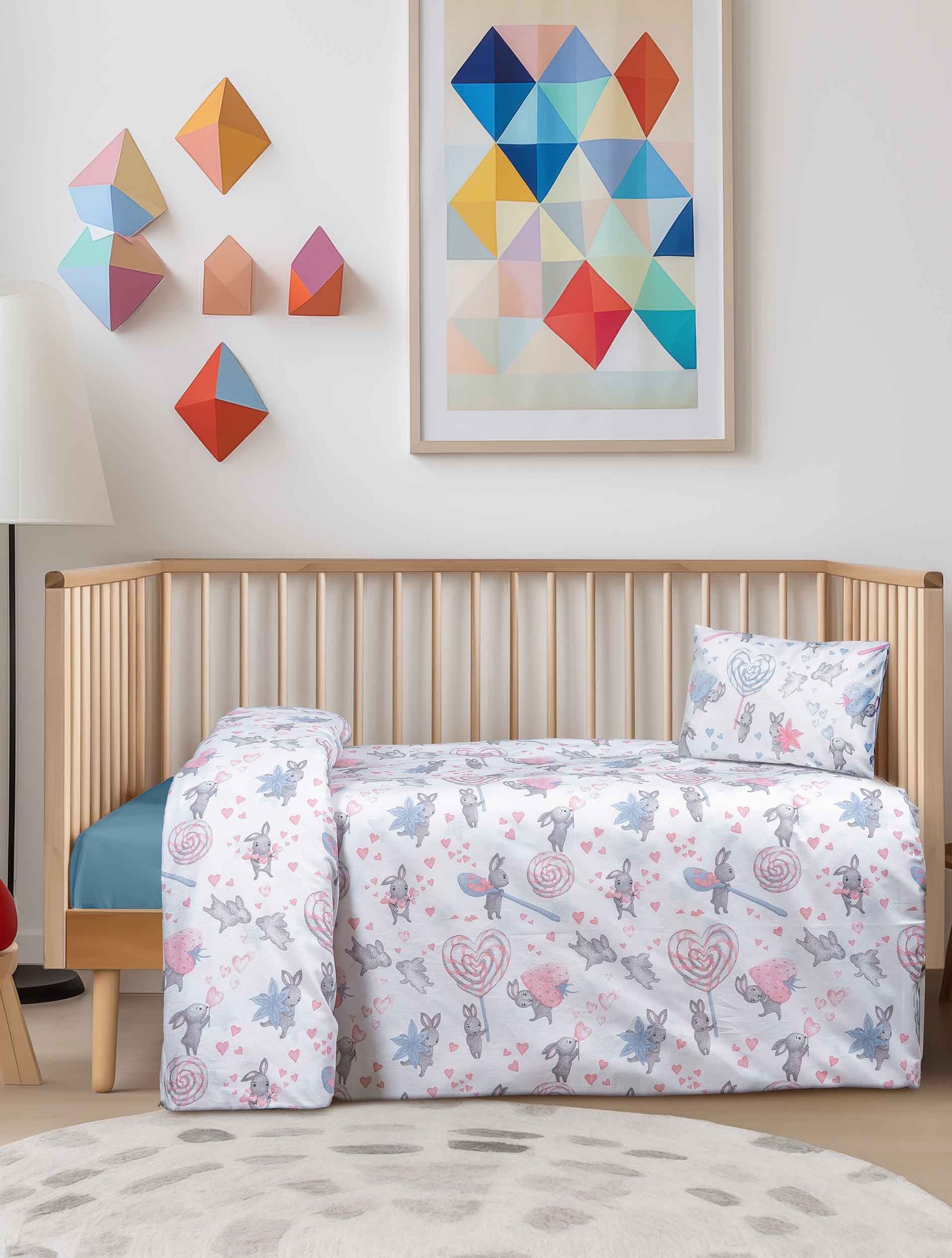 Σετ Παπλωματοθήκη Κούνιας 2 Τεμαχίων Madi Lagolino 110x145