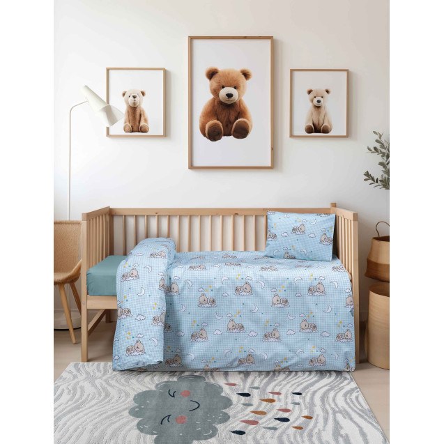 Σετ Σεντόνια Κούνιας 3 Τεμαχίων Madi Bearly...