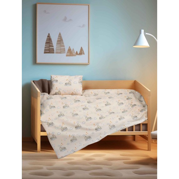 Σετ Παπλωματοθήκη Κούνιας 2 Τεμαχίων Madi Teddylove 110x145