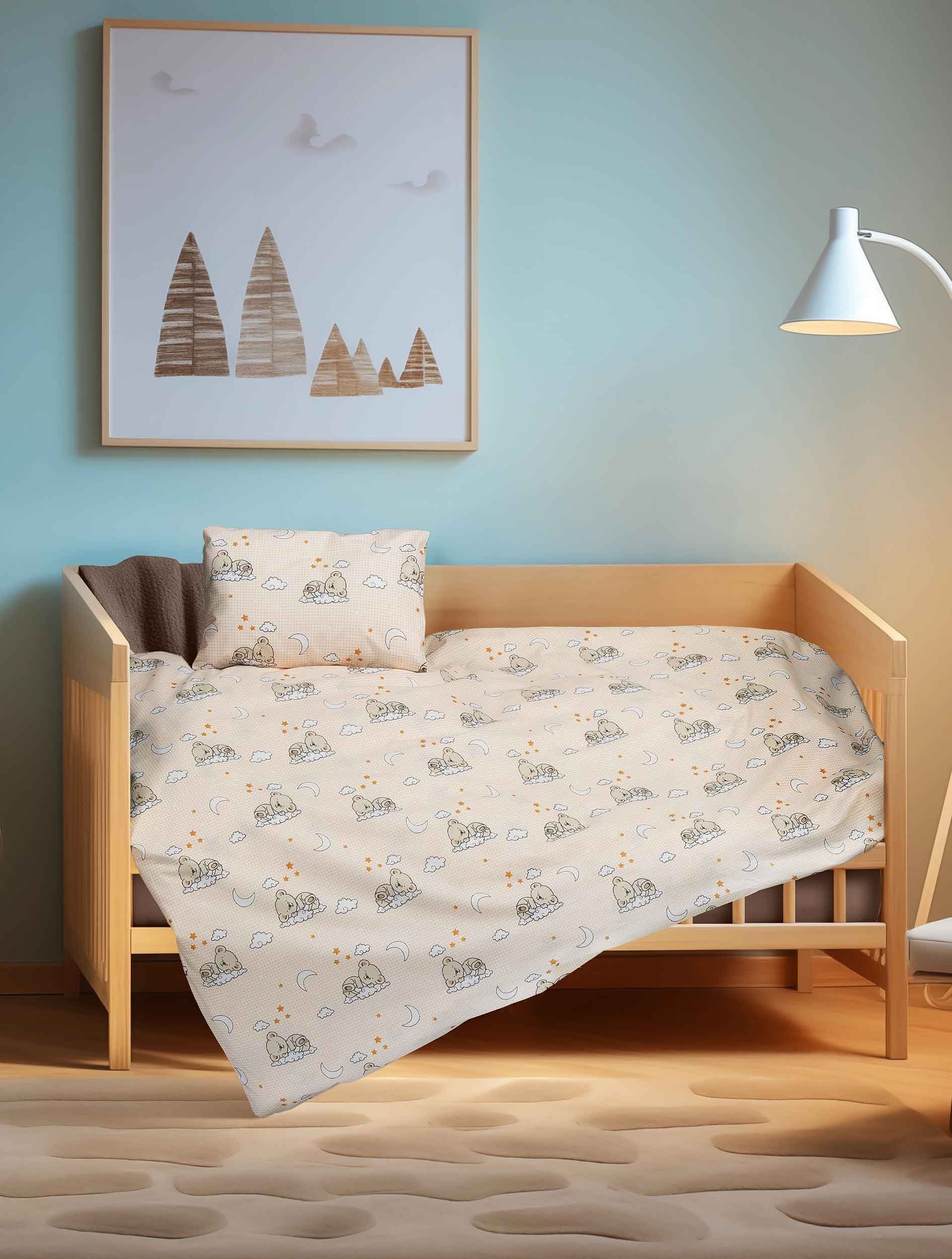 Σετ Παπλωματοθήκη Κούνιας 2 Τεμαχίων Madi Teddylove 110x145