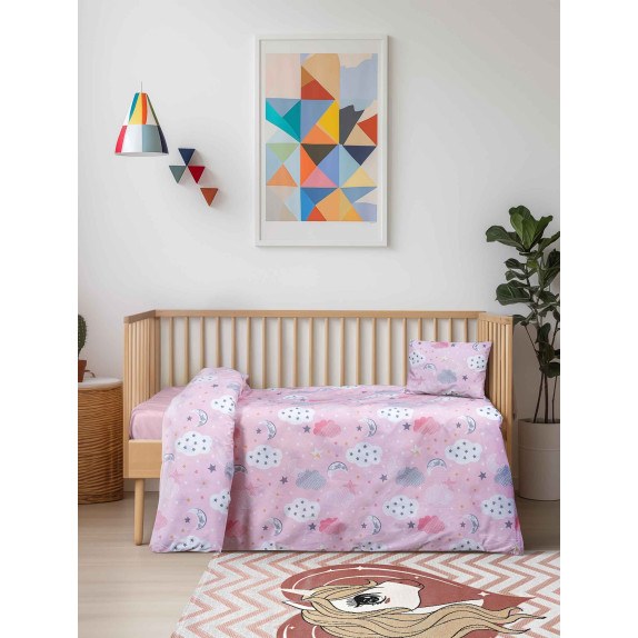 Σετ Παπλωματοθήκη Κούνιας 2 Τεμαχίων Madi Skyerstar 110x145