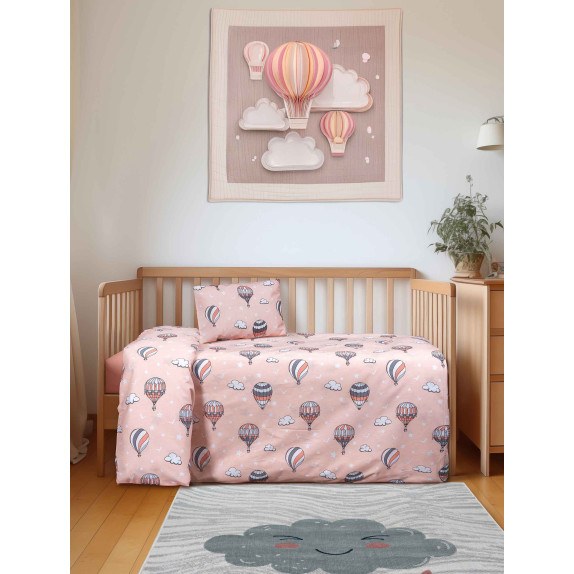 Σετ Σεντόνια Λίκνου 2 Τεμαχίων Madi Airrise 70x120