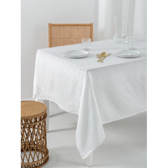 Τραπεζομάντηλο Αλέκιαστο Palamaiki Lita White 175x260