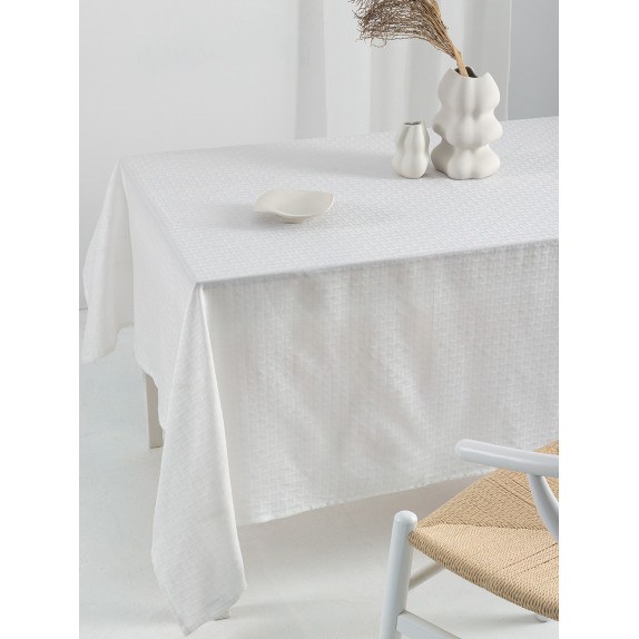 Τραπεζομάντηλο Αλέκιαστο Palamaiki Milly White 175x260