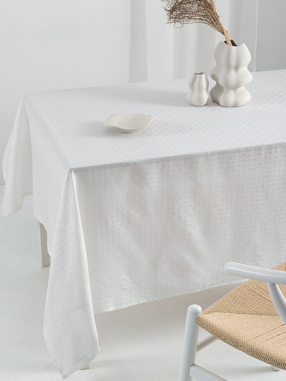 Τραπεζομάντηλο Αλέκιαστο Palamaiki Milly White 175x320