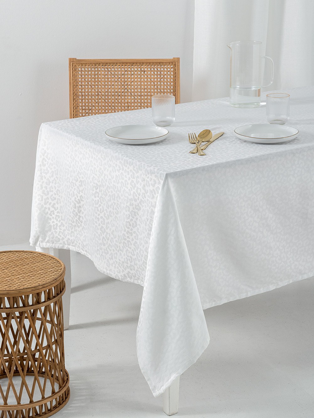 Τραπεζομάντηλο Αλέκιαστο Palamaiki Lita White 175x160