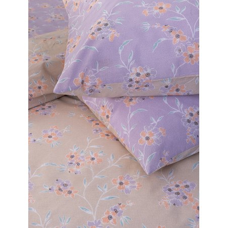 Σετ Σεντόνια Μονά με Λάστιχο 3 Τεμαχίων Palamaiki Fl6262 110x200+30