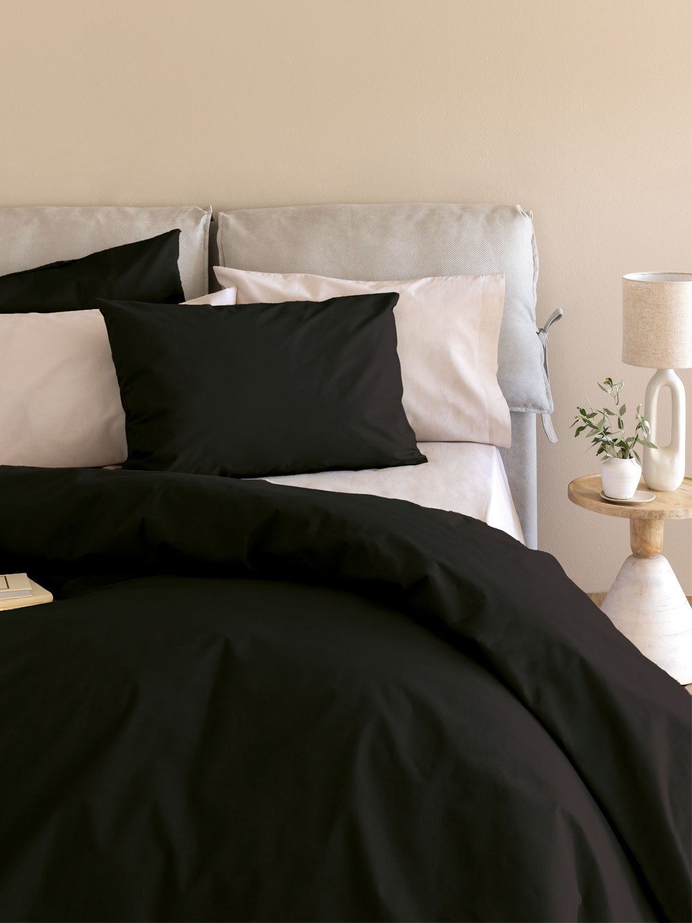 Palamaiki Σεντόνι Υπέρδιπλο με Λάστιχο Palamaiki Etoile/2 Jet Black 170x200+32