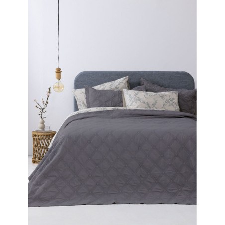 Σετ Κουβερλί Ημίδιπλο 2 Τεμαχίων Palamaiki Ifigeneia Grey 180x240
