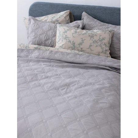 Σετ Κουβερλί King Size 3 Τεμαχίων Palamaiki Ifigeneia Silver 260x240