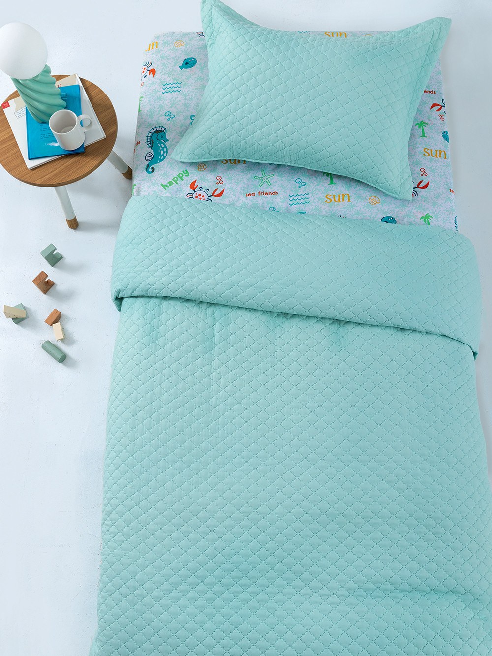 Σετ Κουβερλί Υπέρδιπλο Palamaiki Jenn/2 Aqua 220x240