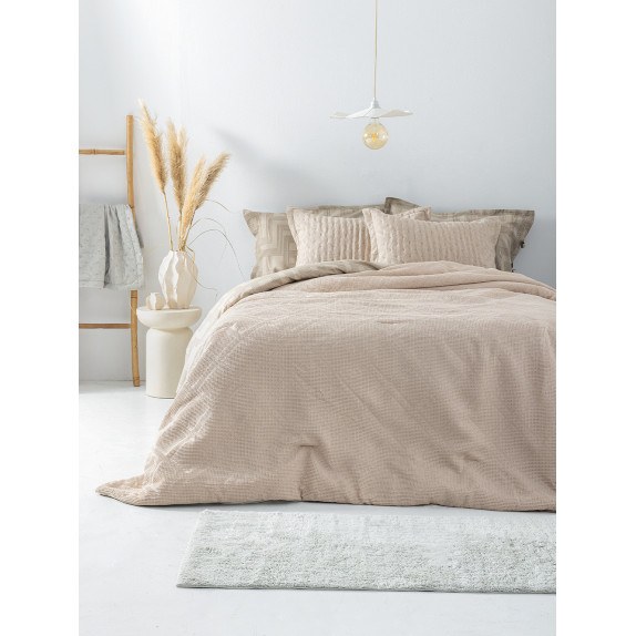 Κουβερλί Μονό Palamaiki Alison Beige 160x240