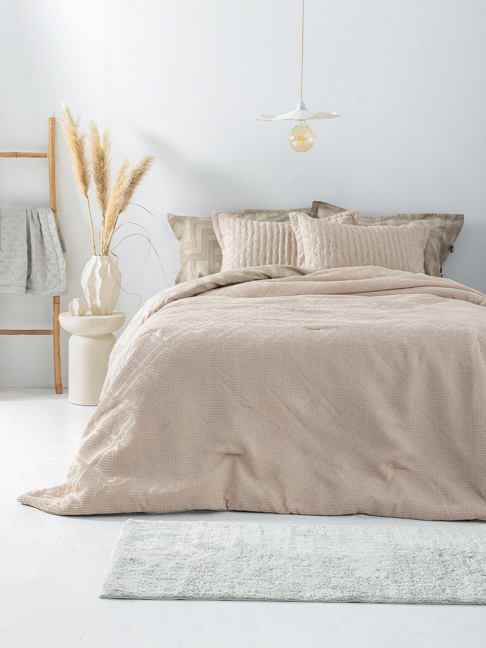 Κουβερλί Μονό Palamaiki Alison Beige 160x240