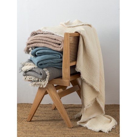 Κουβέρτα Υπέρδιπλη Palamaiki Mous Natural 250x240