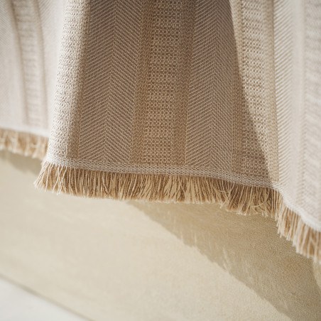 Ριχτάρι Τετραθέσιου Gofis Home Laurel Hemp Beige 731/04 180x350