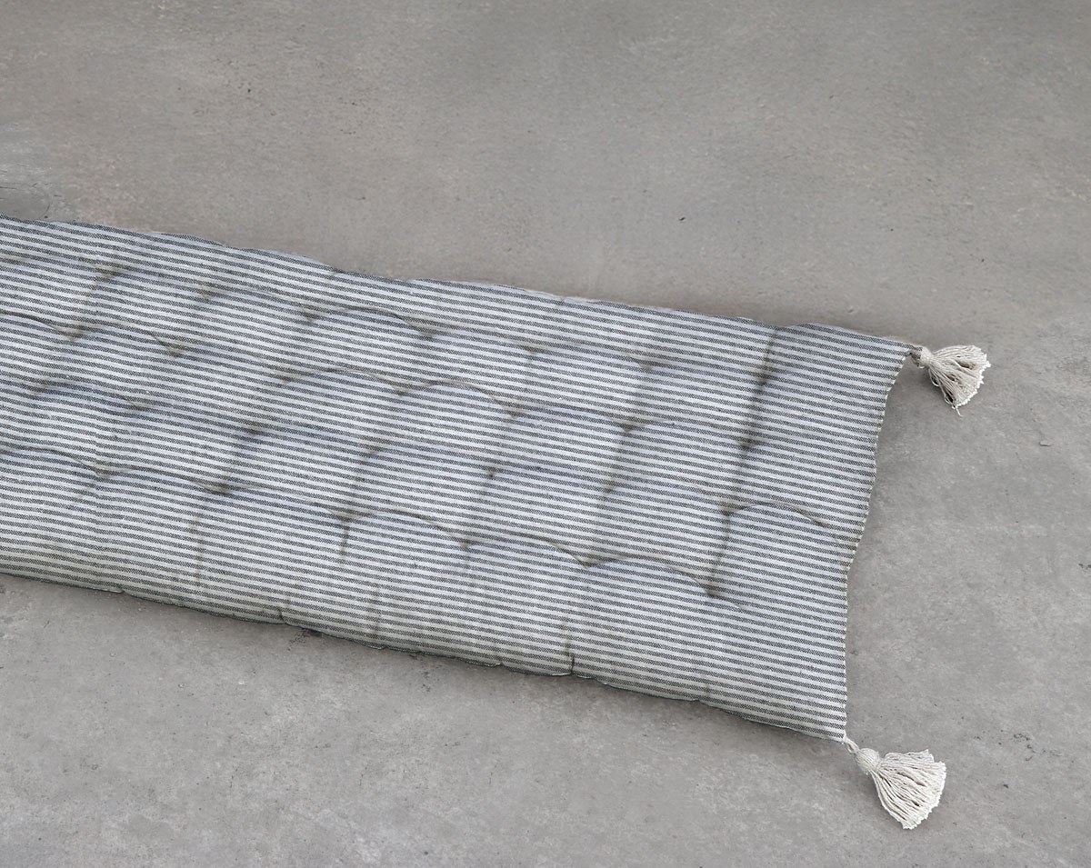 Μαξιλαροθήκη Διακόσμησης Δαπέδου Rythmos Sonia Ριγε Γκρι 60x120