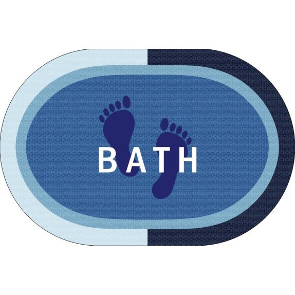 Πατάκι Μπάνιου Dimcol Oval Αντιολισθητικό Bath 50x70 Sky...
