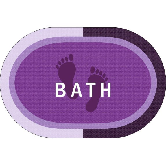 Πατάκι Μπάνιου Dimcol Oval Αντιολισθητικό Bath 50x70 Lilac